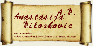 Anastasija Milošković vizit kartica